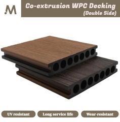 Co-extrusion Double Side Round Hole Outdoor WPC Decking
