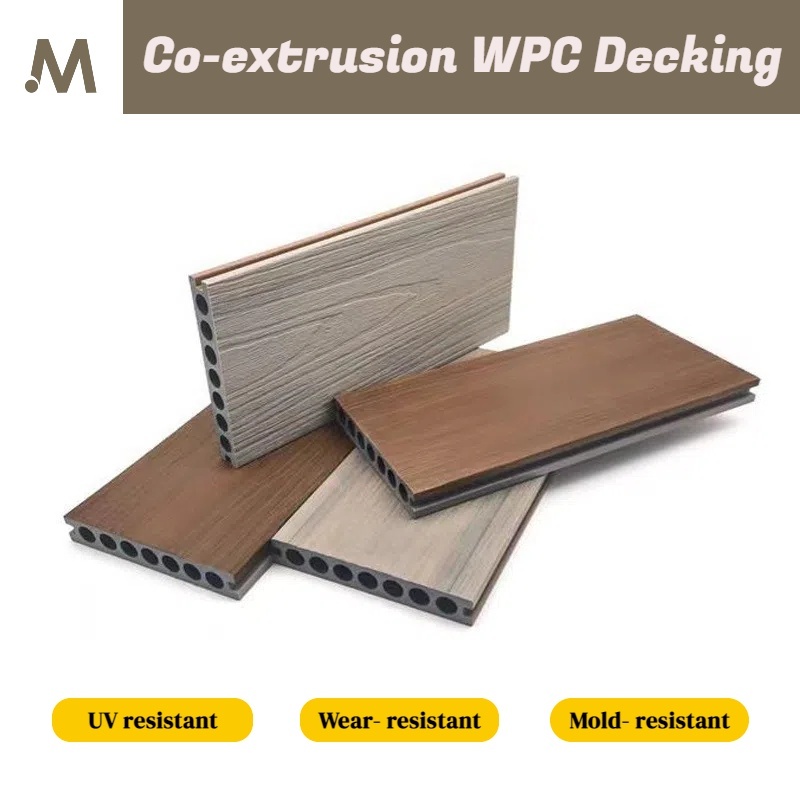 Co-extrusion Double Side Round Hole Outdoor WPC Decking
