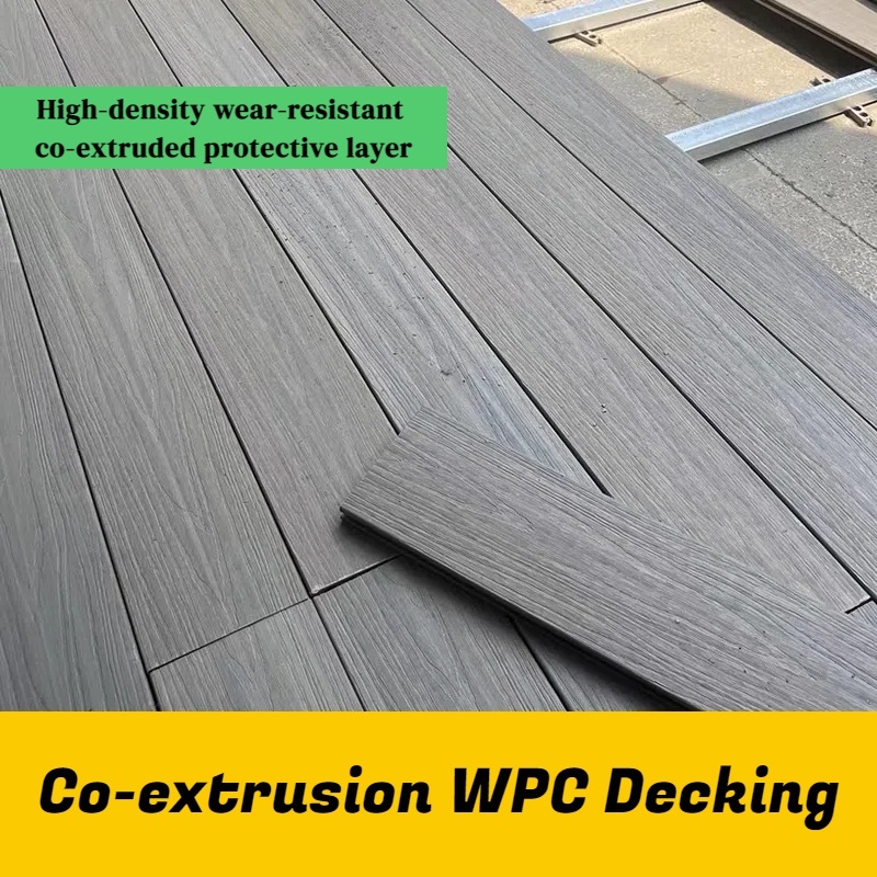 Co-extrusion Double Side Round Hole Outdoor WPC Decking