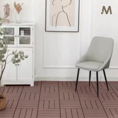 1st-Gen 30X30CM WPC Deck Tiles - 3D Embossed Coffee Color