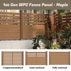 1ST Gen Outdoor WPC Fence Panel - Maple Color