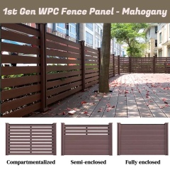 1ST Gen Outdoor WPC Fence Panel - Mohogany Color