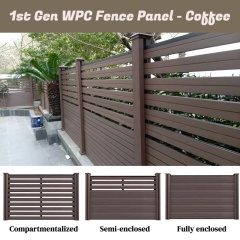 1ST Gen Outdoor WPC Fence Panel - Coffee Color