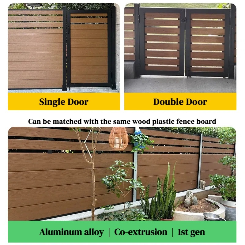 Customized Outdoor Co-extrusion WPC Fence Gate - Teak