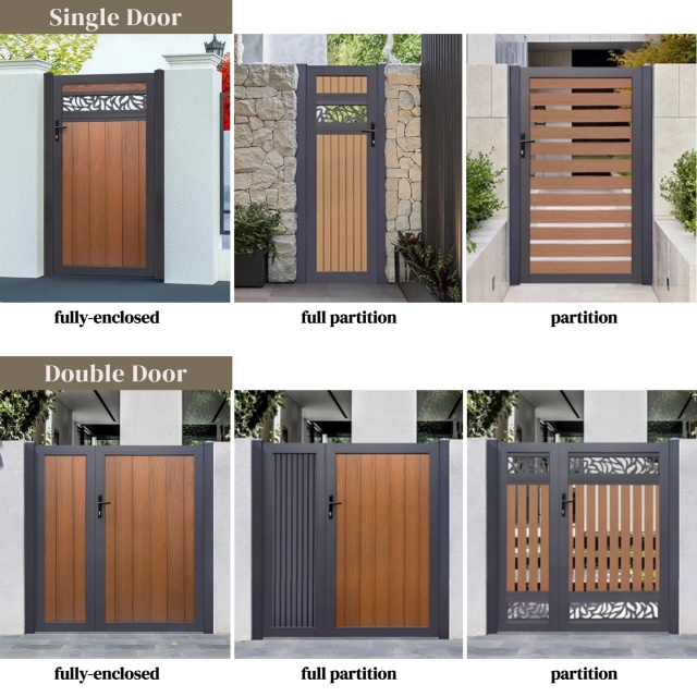 Customized Outdoor Co-extrusion WPC Fence Gate - White