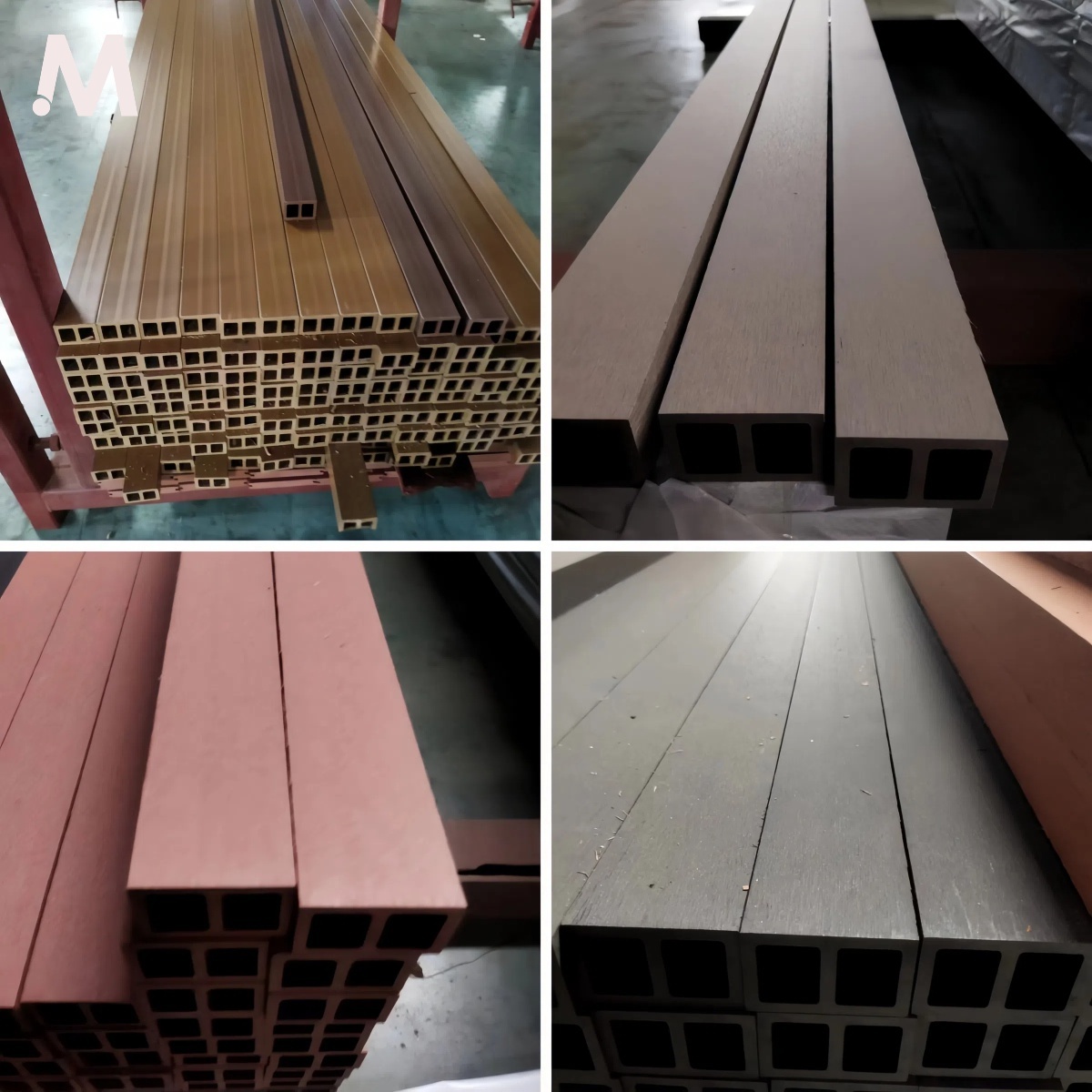 60X40MM Wood Plastic Composite Square Tube Timber
