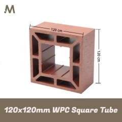 120X120MM Wood Plastic Composite Square Tube Timber