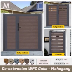 Customized Outdoor Co-extrusion WPC Fence Gate - Mohogany