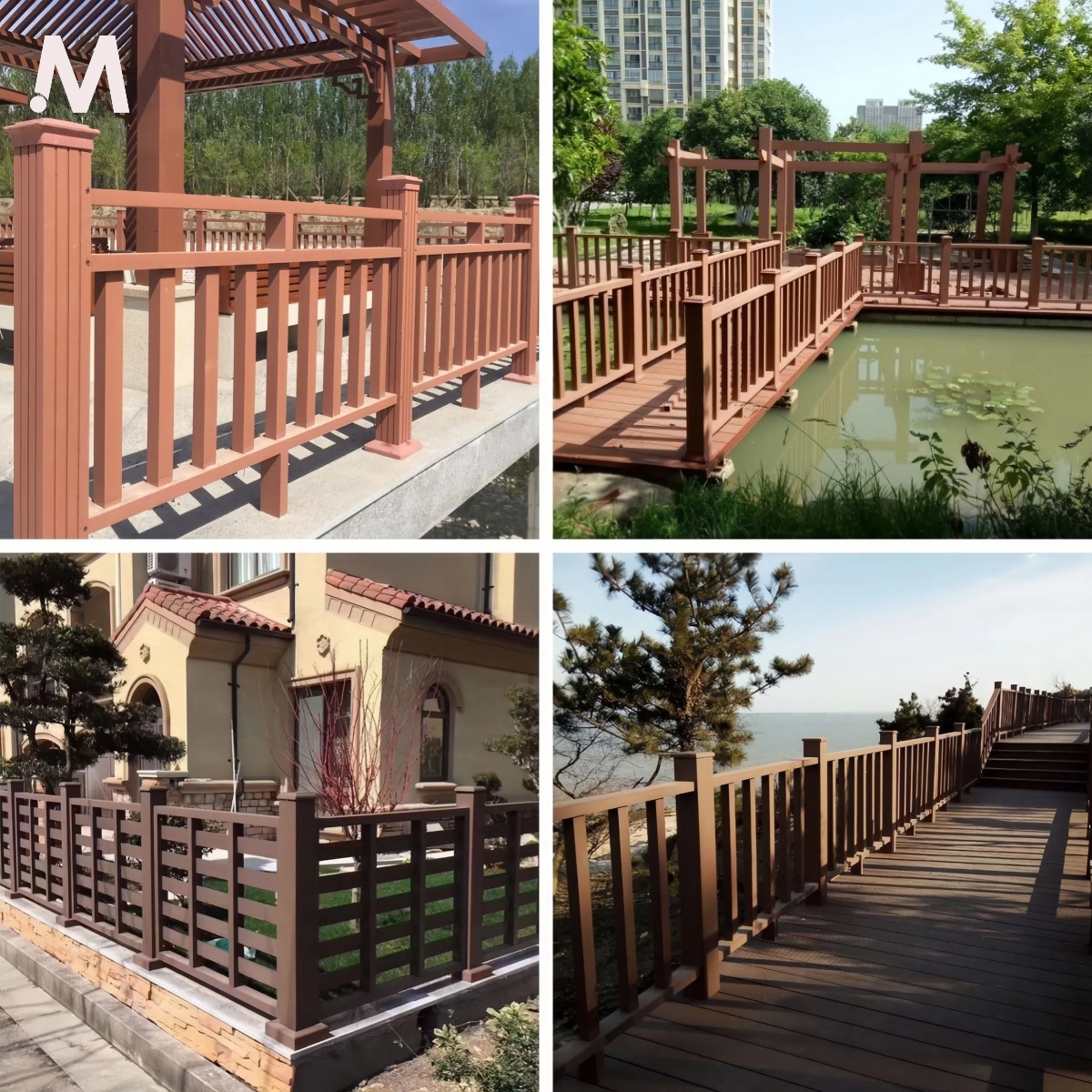 100X50MM / 80X40MM / 50X50MM Wood Plastic Composite Square Tube Timber