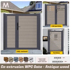 Customized Outdoor Co-extrusion WPC Fence Gate - Antique wood