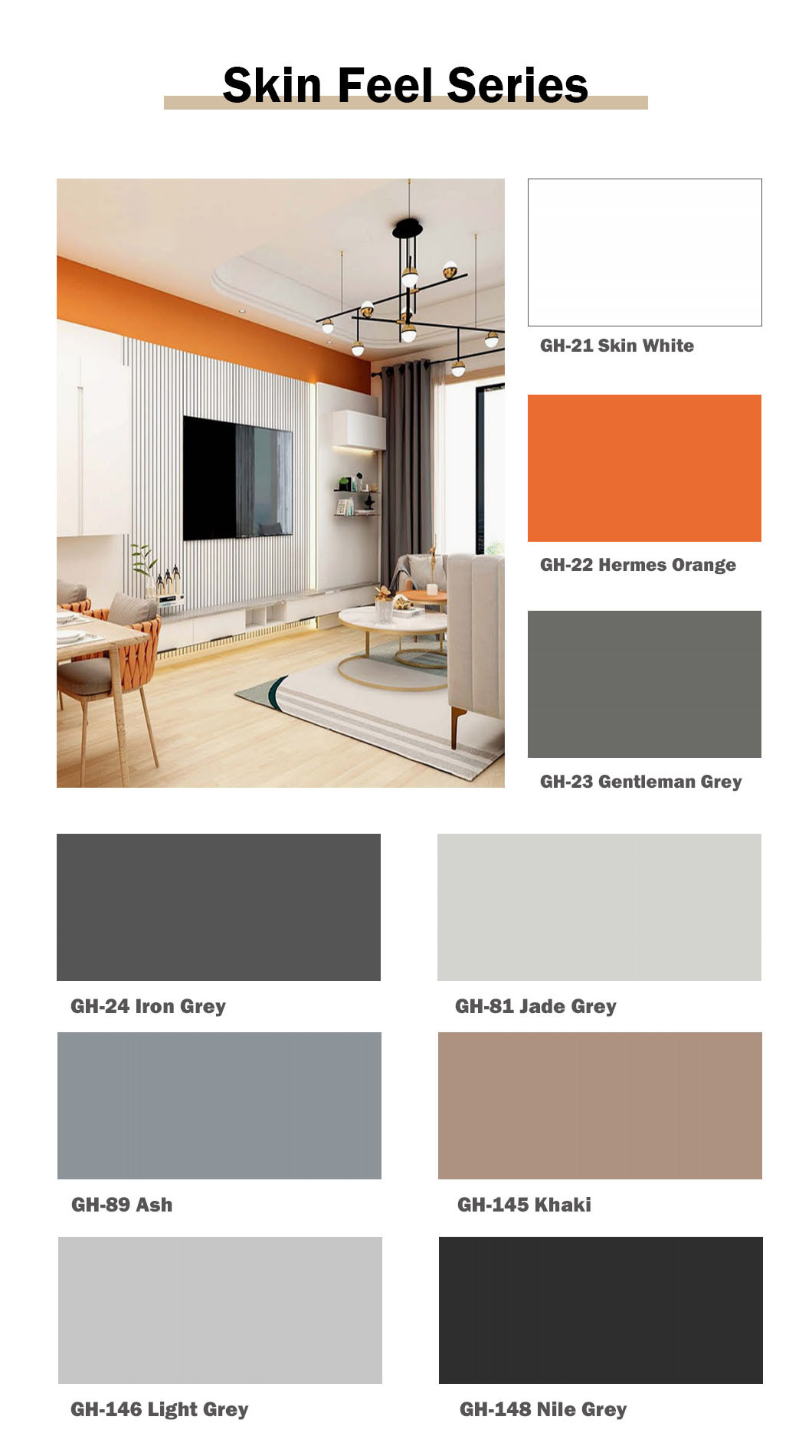 1220X2400MM Bamboo Charcoal Board - Skin Feel Design