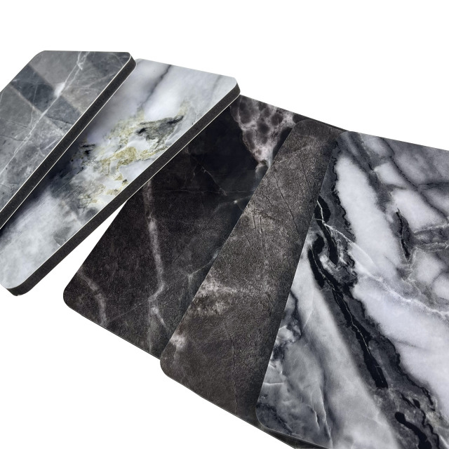 1220X2440MM Bamboo Charcoal Board - High Gloss PET Marble Design