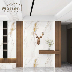 1220X2440MM Bamboo Charcoal Board - High Gloss PET Marble Design