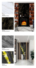 Bamboo Charcoal Board - High Gloss PET Gold-Plated Marble Design