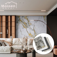 1220X2600MM Bamboo Charcoal Board - High Gloss PET Marble Design