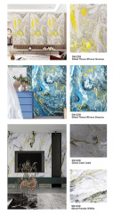 Bamboo Charcoal Board - High Gloss PET Gold-Plated Marble Design