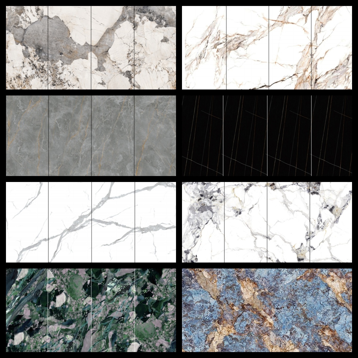 Bamboo Charcoal Board - 3D Printing Continuous Pattern High Gloss PET Marble Design