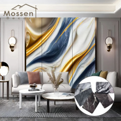Bamboo Charcoal Board - 3D Printing Continuous Pattern Gold-Plated High Gloss PET Marble Design