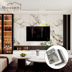 Bamboo Charcoal Board - 3D Printing Continuous Pattern Gold-Plated High Gloss PET Marble Design