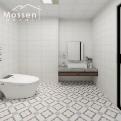White Marble Bathroom Fire Retardant Waterproof SPC Wall Panel