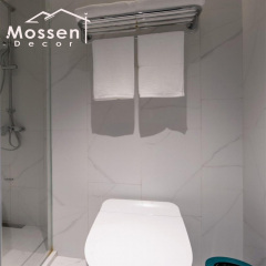 White Checkered Bathroom High Hardness Waterproof SPC Wall Panel