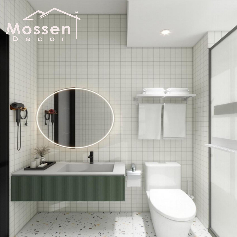 White Marble Bathroom Easy Clean Waterproof SPC Wall Panel