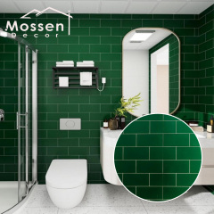 Moisture-Proof Green Brick Pattern Customized Length SPC Wall Panel