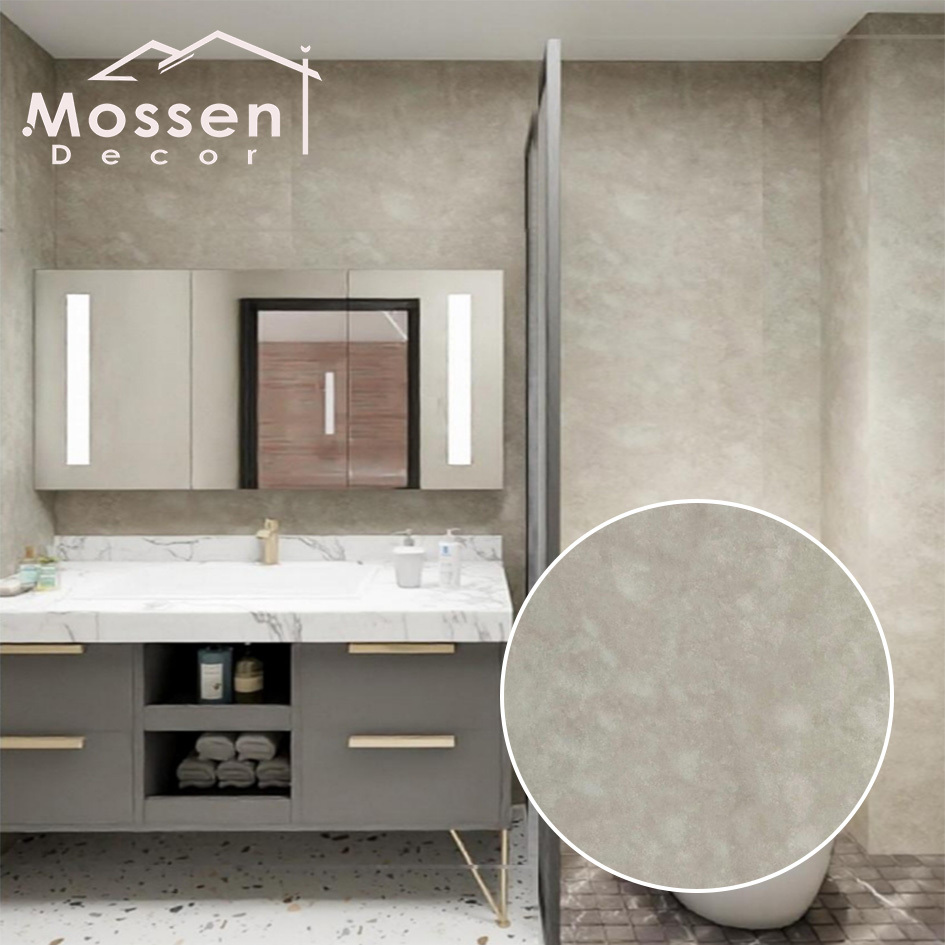 Residential Shower Room Matte Stone 4MM Thickness SPC Wall Panel
