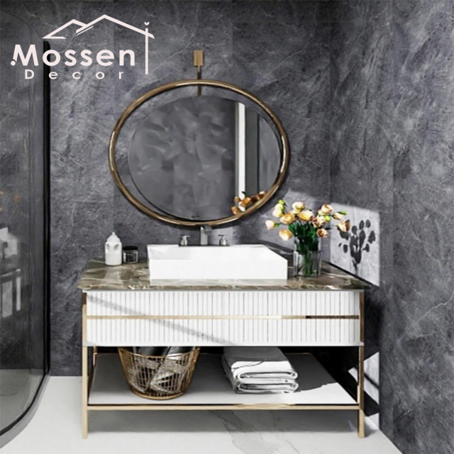 Bathroom Waterproof Stone Rock Pattern 600/1220MM SPC Wall Panel