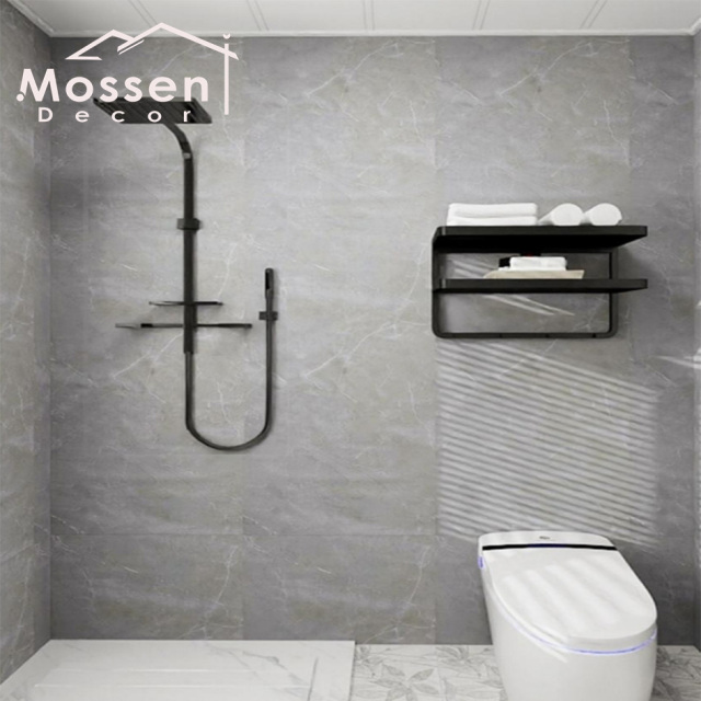 Residential Shower Room Matte Stone 4MM Thickness SPC Wall Panel