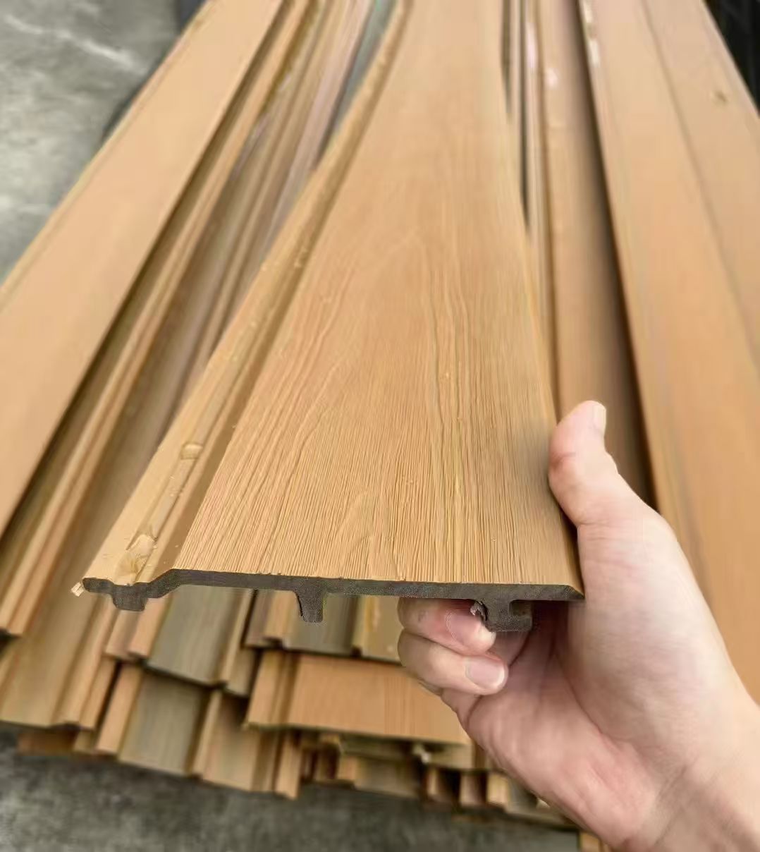 156X21X3000MM Outdoor Flat Co-extrusion WPC Wall Panel