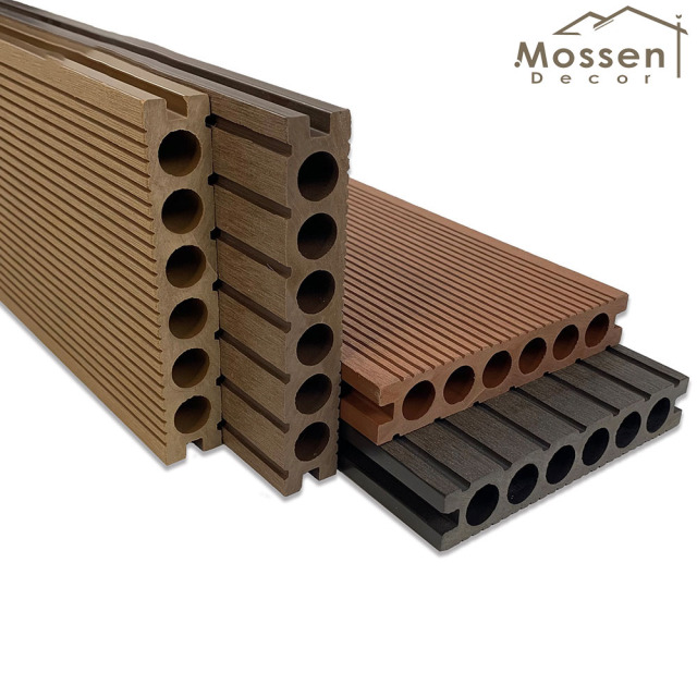 140X25X3000MM 1st Gen Outdoor Strip Style Round Hole WPC Decking