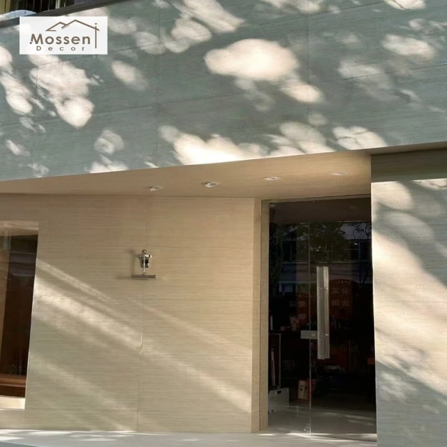 Printed Travertine Soft Stone Wall Panel - Flexible Lightweight for Exterior Accent Wall