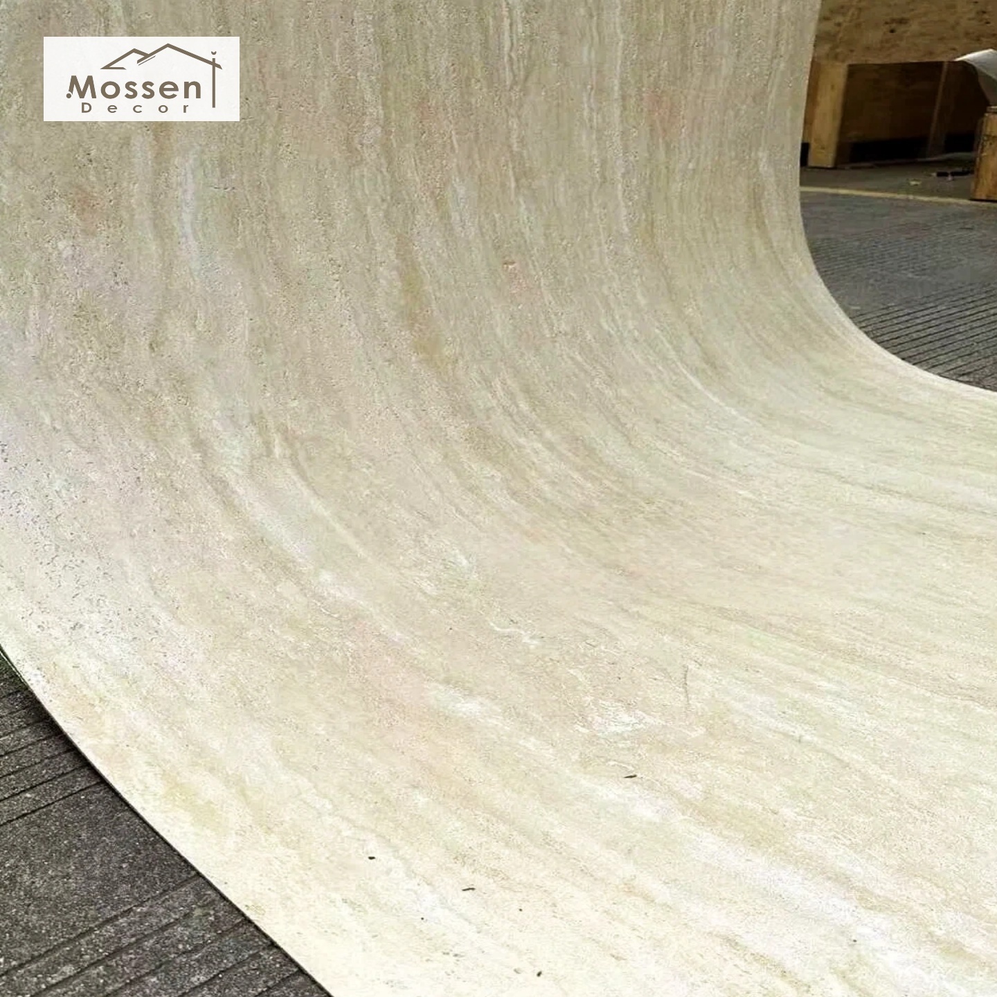 Flexible Travertine Wall Cladding Exterior Lightweight UV-Resistant Soft Stone Panel