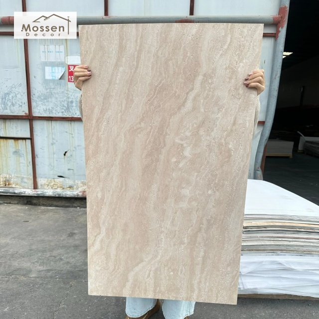 Flexible Travertine Wall Cladding Exterior Lightweight UV-Resistant Soft Stone Panel