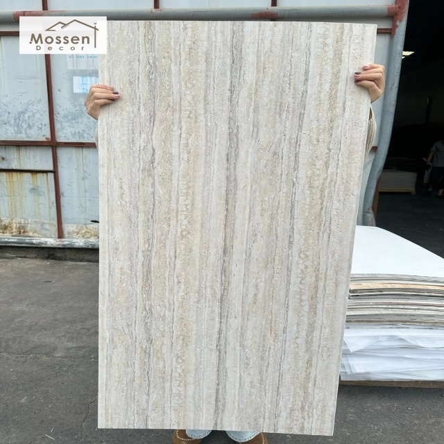 Flexible Travertine Wall Cladding Exterior Lightweight UV-Resistant Soft Stone Panel