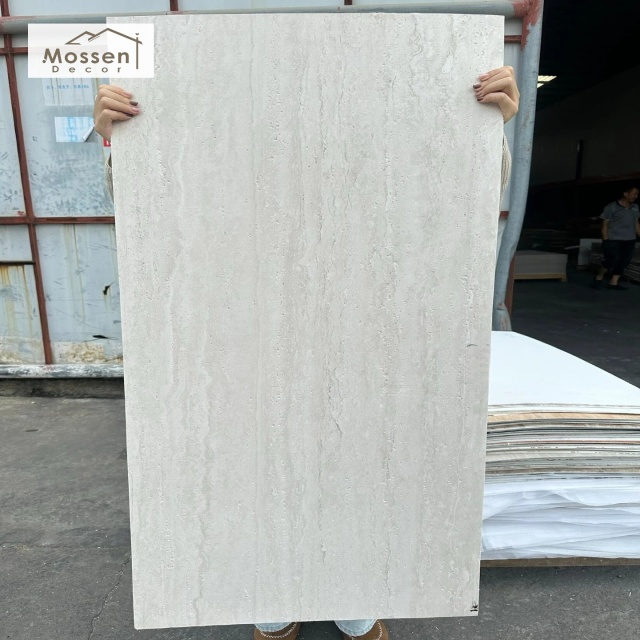 3D Printed Travertine Soft Stone Panel Modern Textured Wall Decor for Living Room