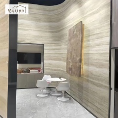 MCM Flexible Stone Travertine Panel A2 Fireproof Waterproof Lightweight Wall Cladding