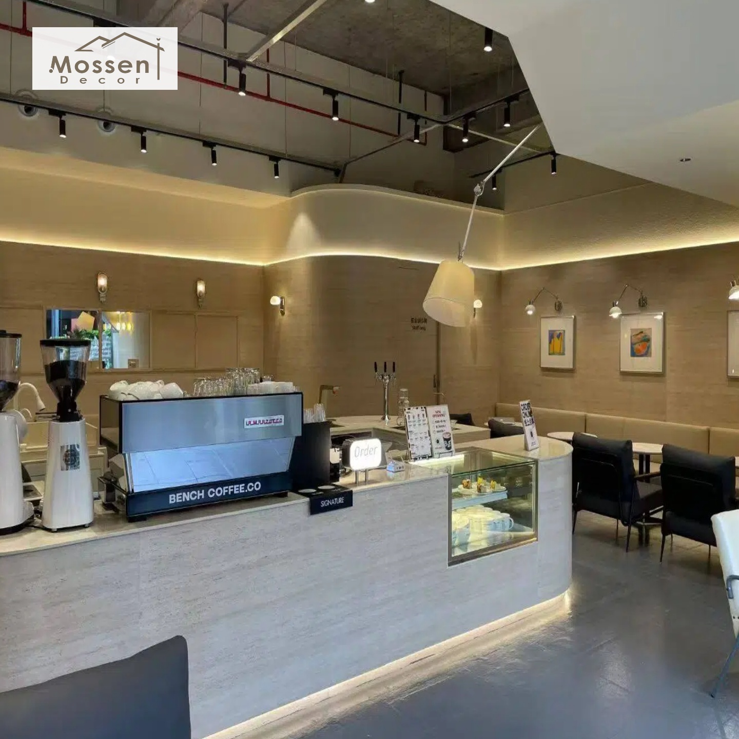 MCM Flexible Stone Travertine Panel A2 Fireproof Waterproof Lightweight Wall Cladding