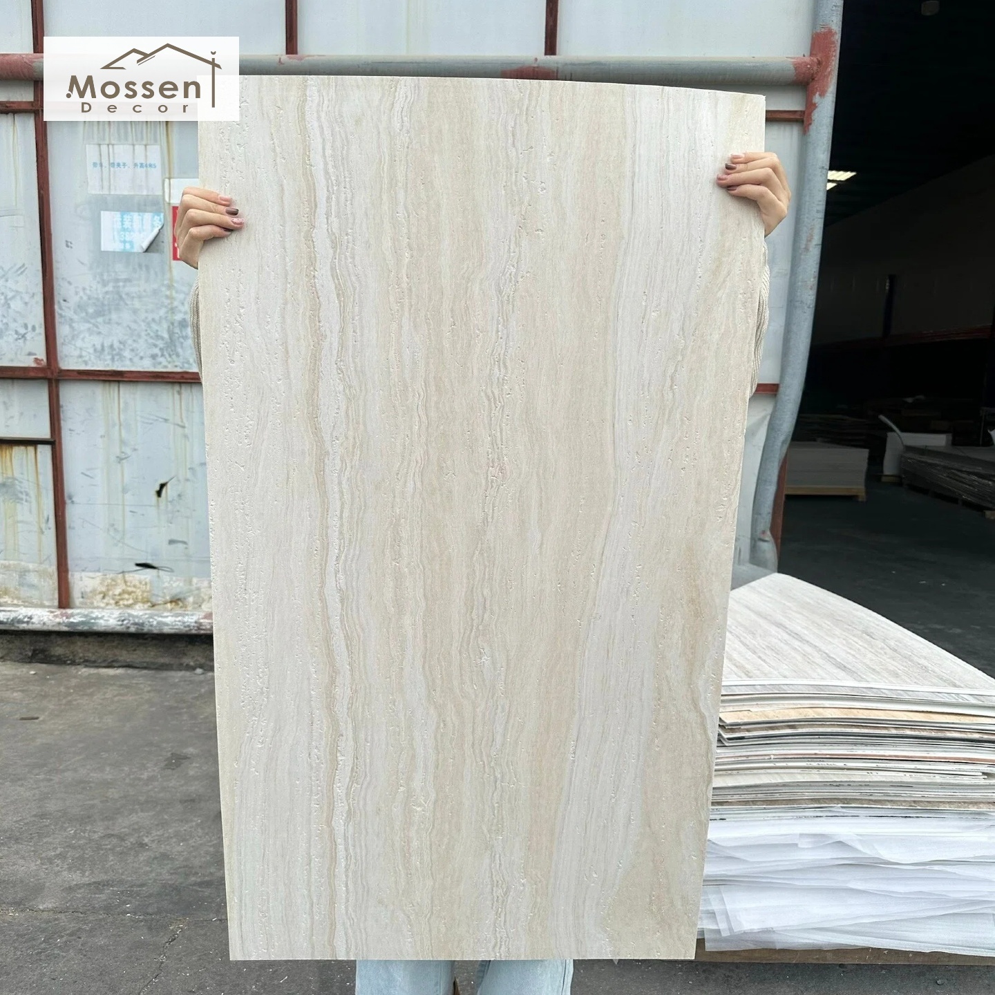 MCM Flexible Stone Travertine Panel A2 Fireproof Waterproof Lightweight Wall Cladding