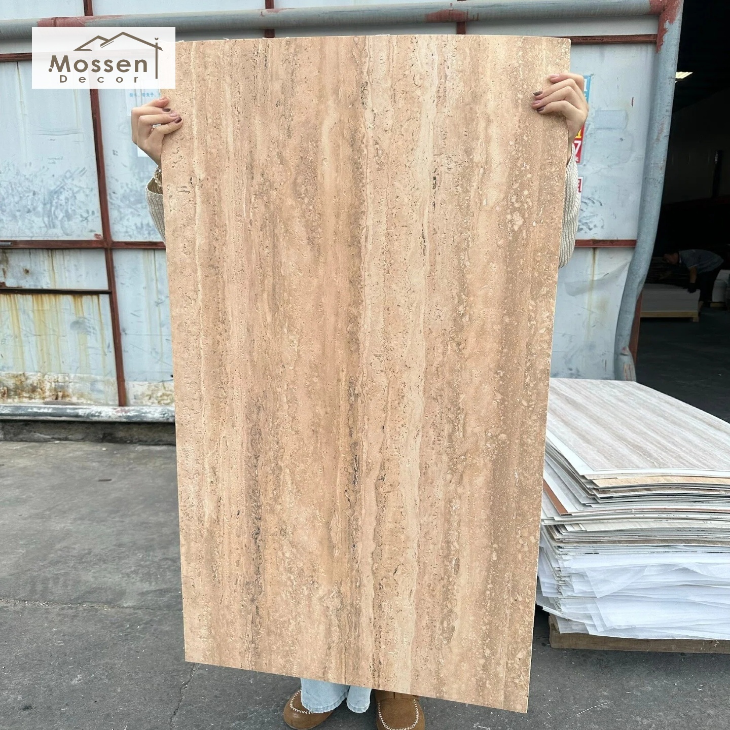 DIY Lightweight Travertine Soft Stone Panel No Mortar Easy Install Wall Veneer