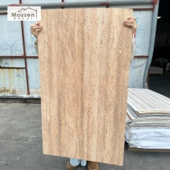 DIY Lightweight Travertine Soft Stone Panel No Mortar Easy Install Wall Veneer