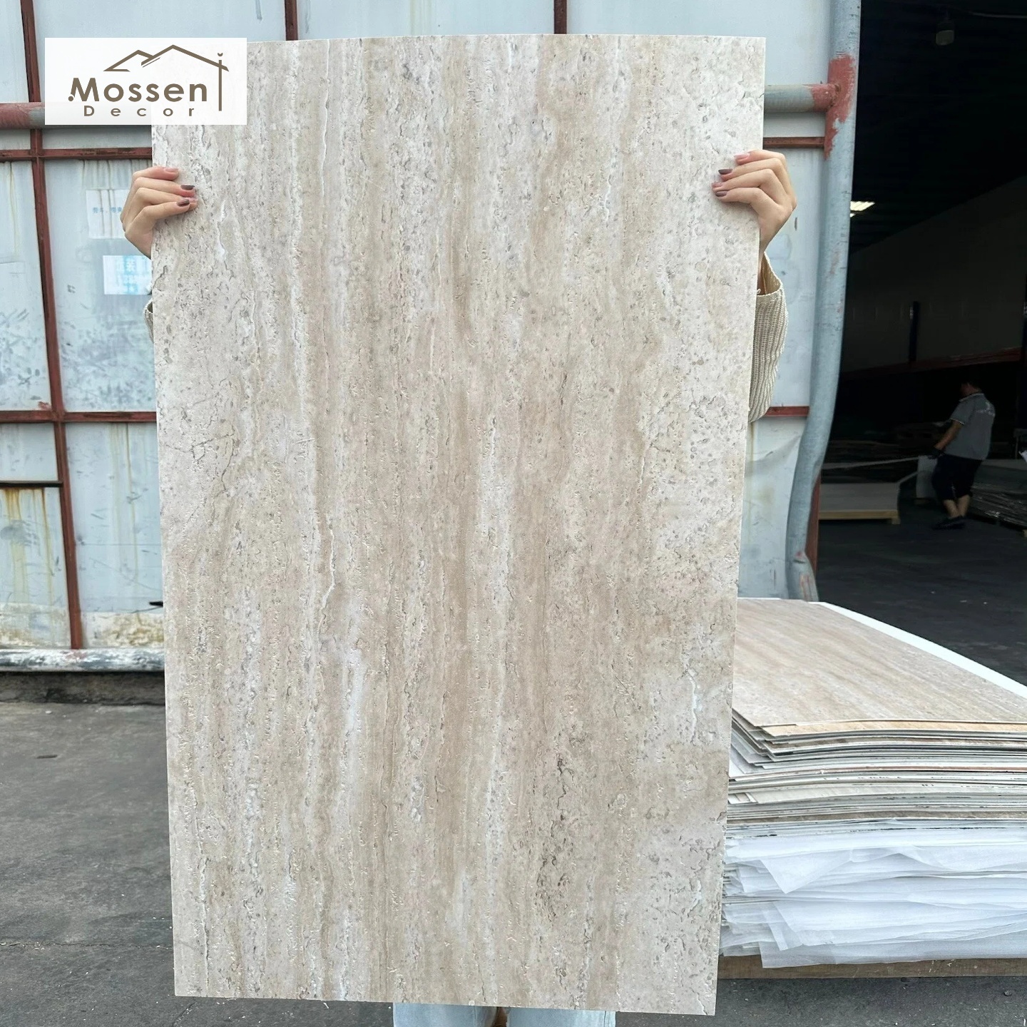 DIY Lightweight Travertine Soft Stone Panel No Mortar Easy Install Wall Veneer