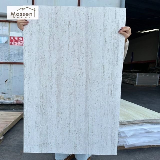 Printed Travertine Wall Panel for Living Room Soft Stone TV Background Feature Wall