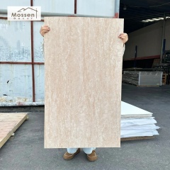 100% Waterproof Soft Stone Panel Travertine Print Anti-Mold Shower Wall Cladding