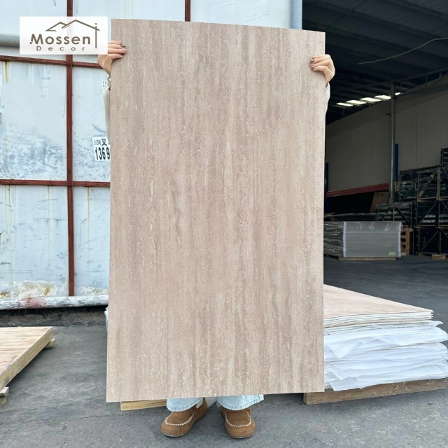 Ultra-Thin 3-5mm Travertine Soft Stone Panel Lightweight Flexible Wall Veneer