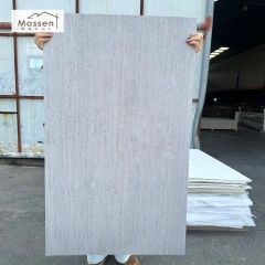 Dark Gray Printed Travertine Soft Stone Panel Flexible MCM Wall Cladding
