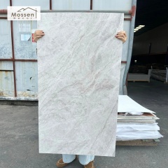 Luxury Printed Travertine Soft Stone Panel Hotel Lobby Wall Cladding MCM Veneer
