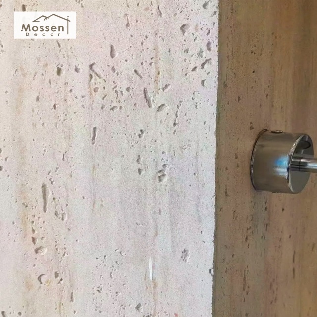 Indoor Outdoor Travertine Soft Stone Panel Dual Application MCM Stone Veneer for Home Garden Wall