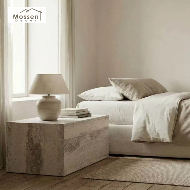 Curved Wall Stone Veneer Flexible Travertine Soft Stone Panel for Arched Ceiling Cladding